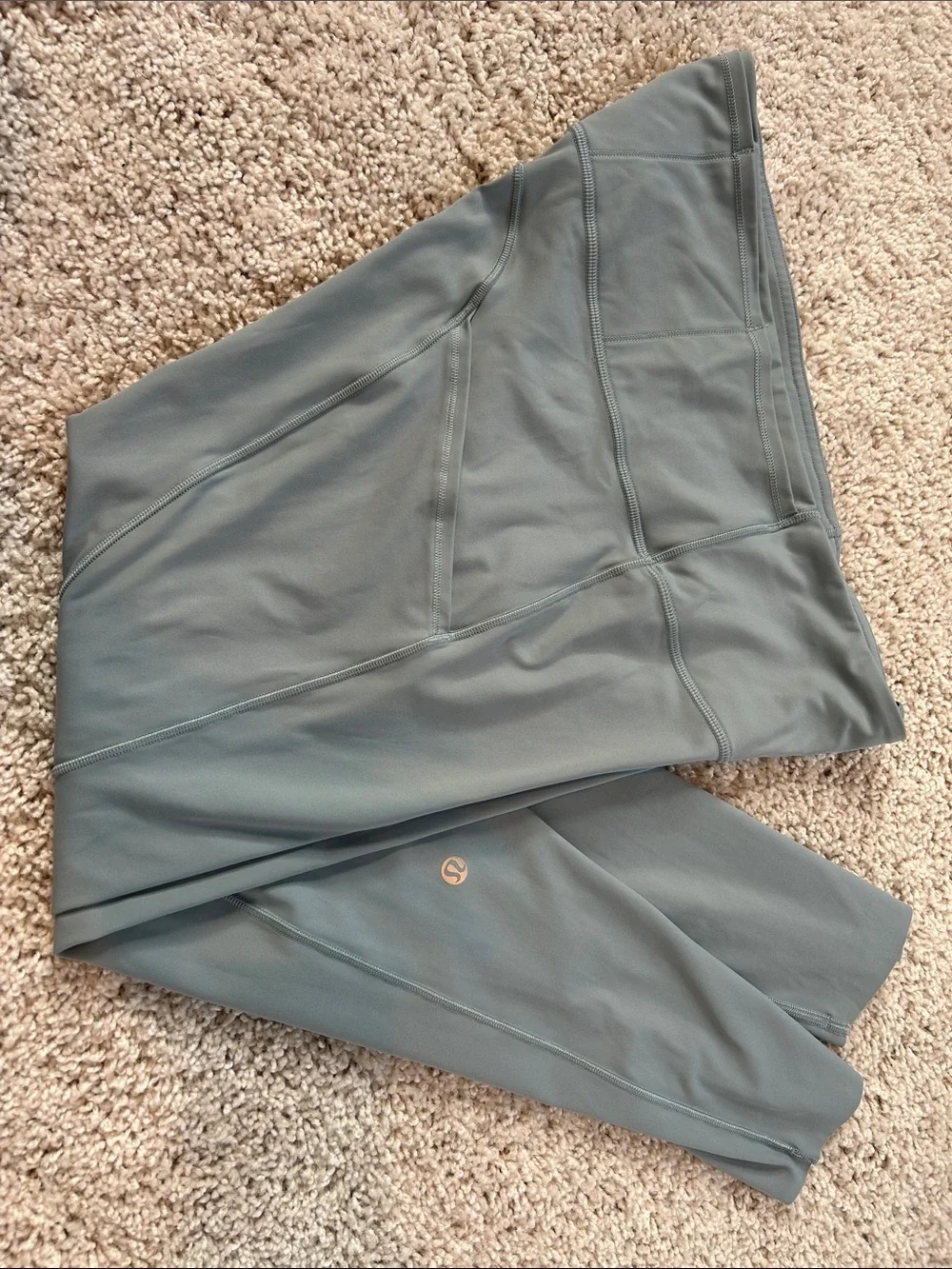 Lululemon Fast and Free Tight II muted slate-blue high-rise leggings Size 10